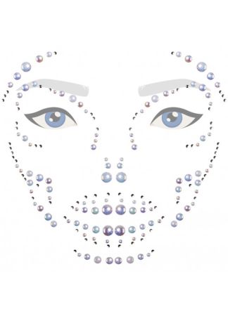 Gezichtssticker halloween pearl SKULL