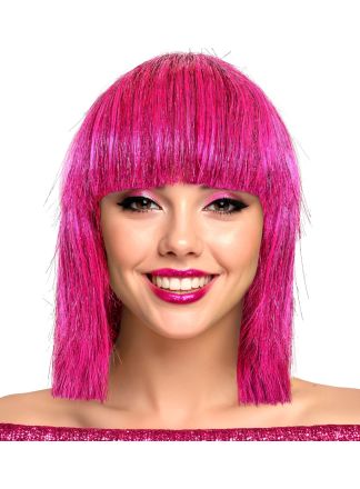 glitter-pruik-roze-pink
