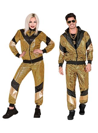 Goud Trainingspak Hologram 2dlg. (Actieprijs!)