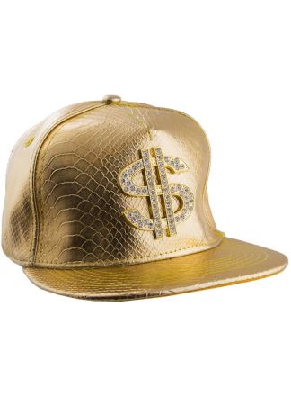 Gouden Baseballpet met Dollar (verstelbaar)