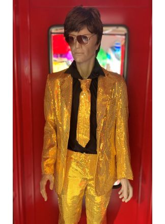 Luxe pailletten kostuum 3dlg. goud