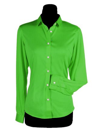 Dames hemd Basic colours groen