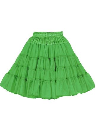 Luxe Lange petticoat 3 lagen groen 52cm.