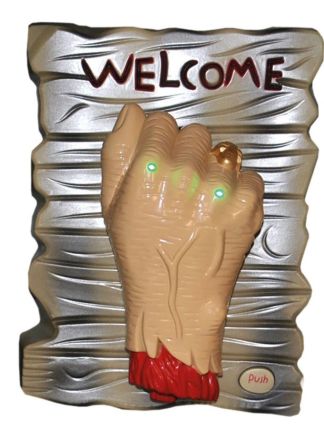Halloween deurbel hand met licht/geluid