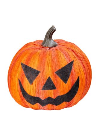Halloween pompoen 17cm.