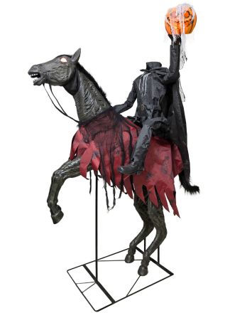 Halloween prop 210cm: Ruiter zonder hoofd