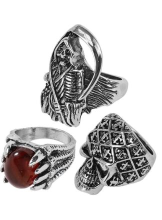 Set van 3 Halloween ringen (3 stijlen)