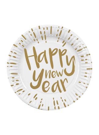 Set 10 Bordjes Happy New Year (23 cm.)