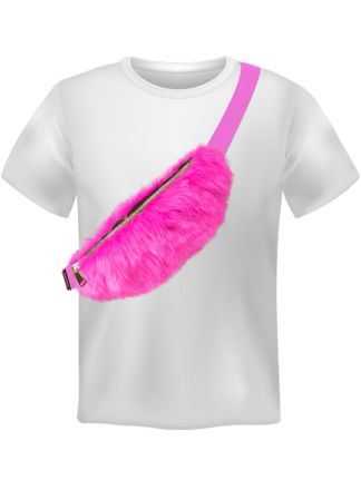 Pluche Heuptasje Fluor Pink