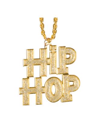 Gouden ketting met tekst HIP-HOP