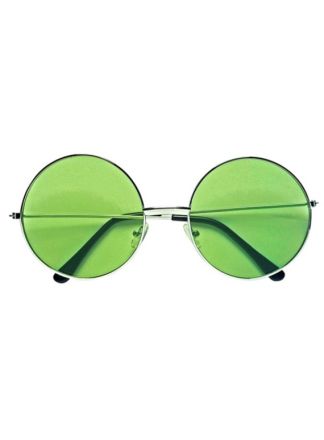 70's ronde Hippie bril groen glas