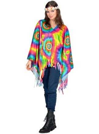 Poncho Hippie style Tie Dye (one size)