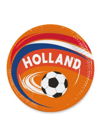 8 Papieren bordjes "Holland" (23cm.)