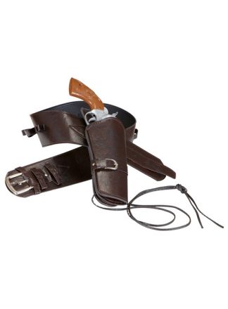 Holster bruin enkel nepleder (ex. pistool)