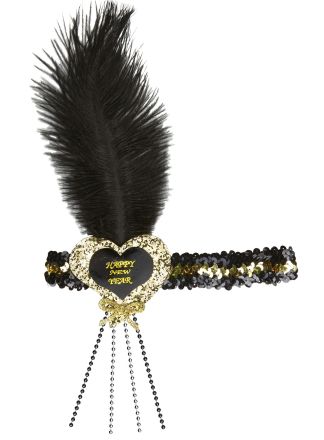 Hoofdbandje HAPPY NEW YEAR  goud