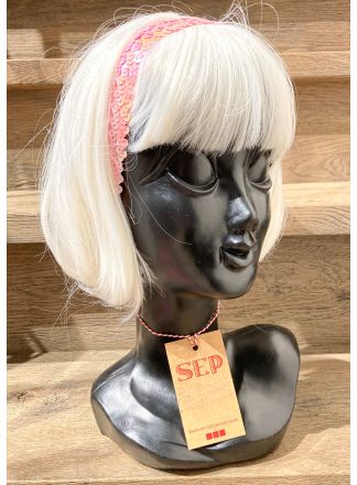 Hoofdband pailletten licht roze