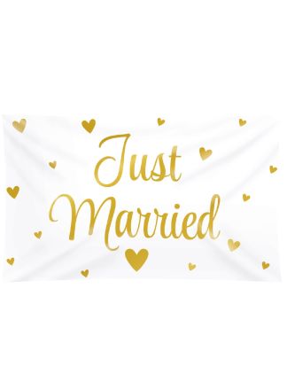 Vlag Just Married 90x150cm.