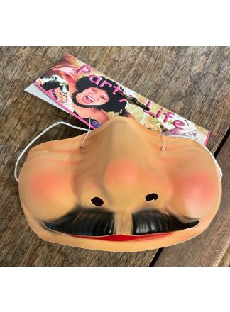 Plastic Kaakmasker met dunne snor