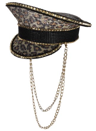 Kapiteinspet met panter print