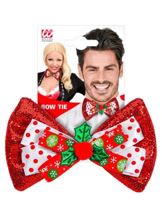 Kerst vlinderstrik rood