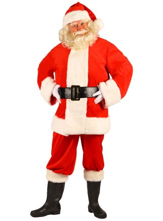 Kerstman imitatie fluweel Original style 4dlg.