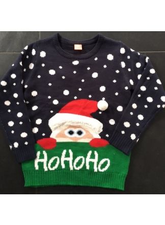 Kinder kerst trui blauw