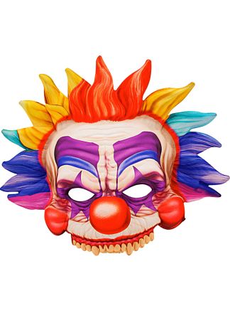 Killer clown halfmasker multi kleuren