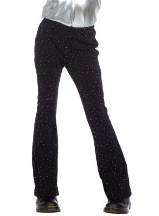 Kinder Glitter Flared broek Zwart