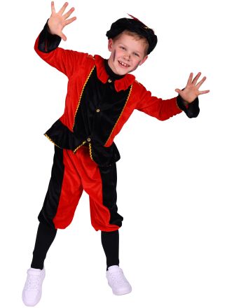 Pietenpak kind rood 3dlg.