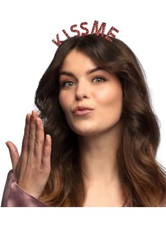 Metalen Diadeem 'KISS ME'