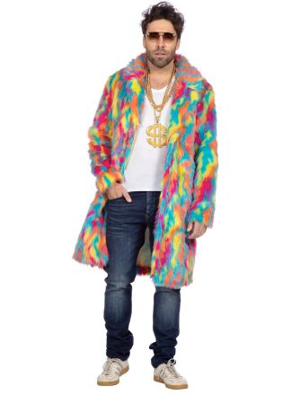 Lange bontjas Multicolor