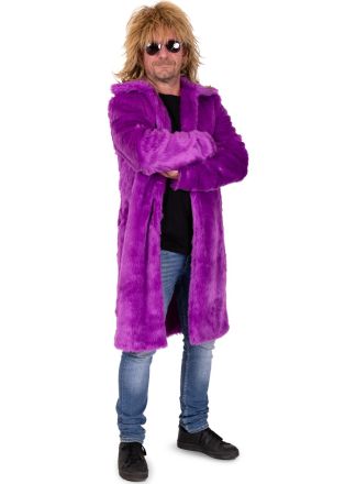 Lange paarse Bontjas