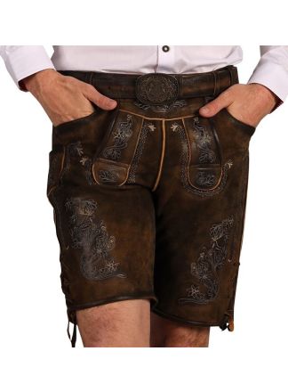 Lederhose "Tobias"Donker bruin