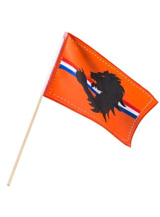 Polyester zwaaivlag HOLLAND LEEUW (30 x 45 cm / 76 cm)