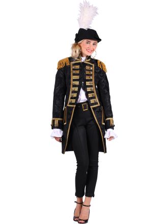 Dames carnavaljas brocaat zwart-zwart