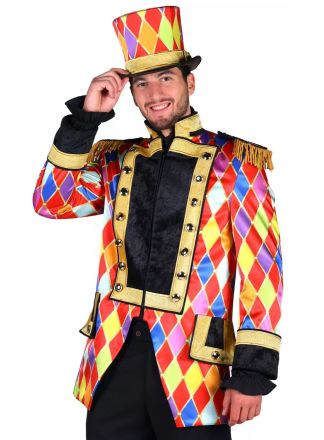 Carnavalsjas "diamonds" multi kleuren