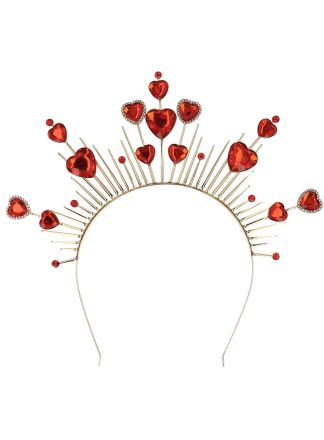 Luxe metalen diadeem met hartjes