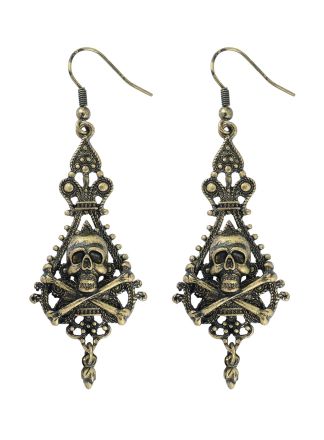 Luxe Piraten oorbellen SKULL