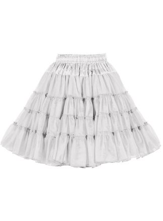 Luxe Lange petticoat 3 lagen wit 52cm.