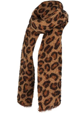 LUXE Wollen Sjaal panter 50x200cm.