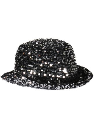 Luxe Pailletten bolhoed zilver