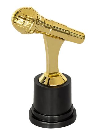 Plactic Award Microfoon 12cm.