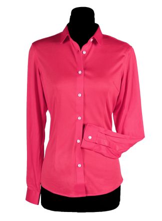 Dames hemd Basic colours neon pink
