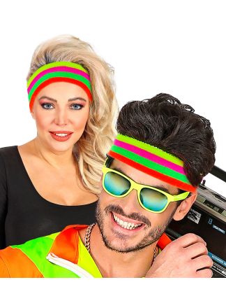 Jaren 80 neon zweet hoofdband