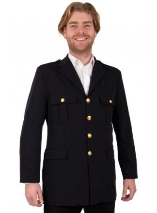 Heren Carnavals uniform jasje donkerblauw