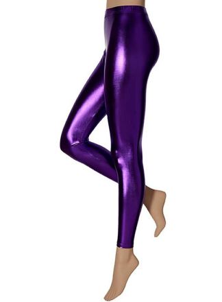 Legging metalic paars