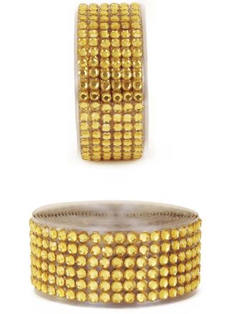 Strassband zelfklevend goud 3cm./3mtr.