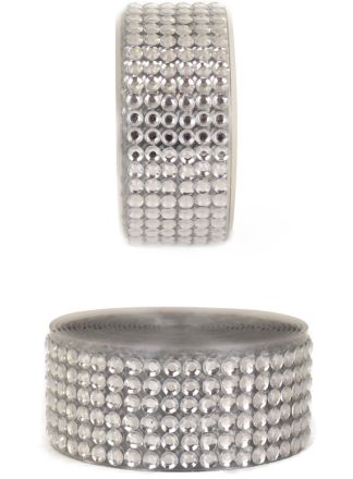 Strassband zelfklevend zilver 3cm./3mtr.