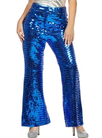 Party glitter broek Blauw