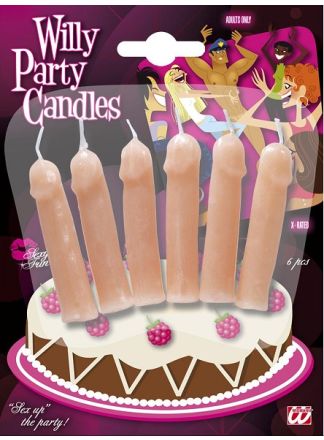Willy party kaarsjes 6stuks